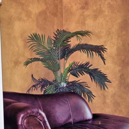 faux leather walls